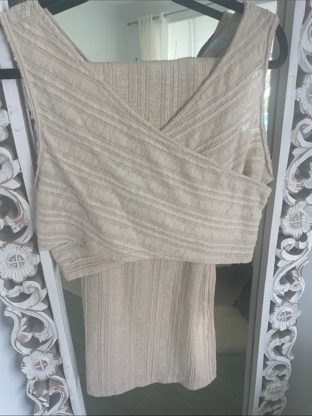 Free People Beach Maxi Skirt Crop Top Set In Cream